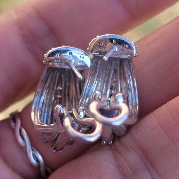 *RARE* Old Judith Ripka JR piece 925 sterling silver glamorous ribbed different - Picture 11 of 16